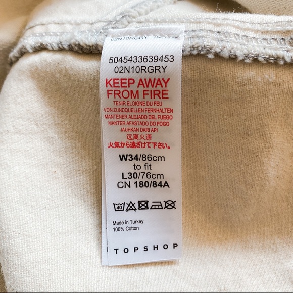 NWT Topshop Gray MOM Jeans - Picture 9 of 10